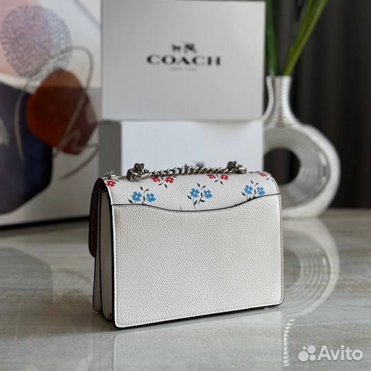 Сумка coach в белом цвете