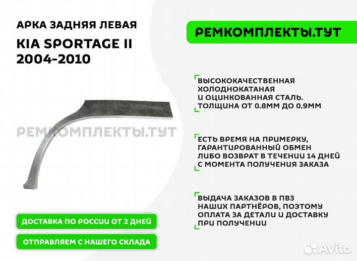 Арка задняя Kia Sportage 2 левая