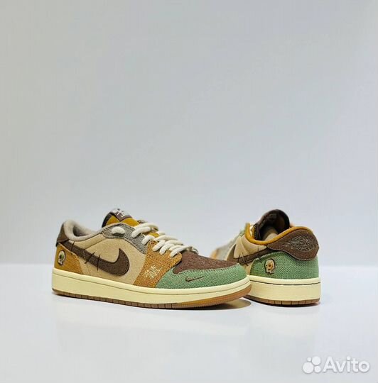 Кроссовки dunk LOW, крем, принт