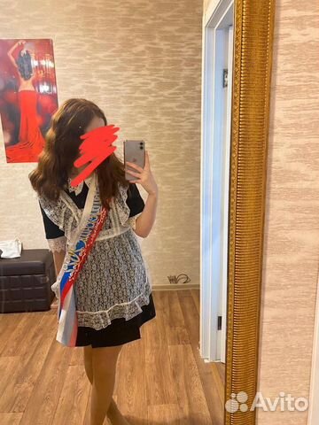 Школьный фартук с платьем