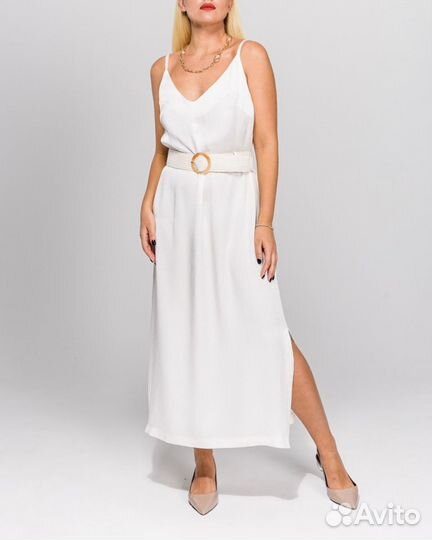 Платье комбинация шелк в стиле zara Mango