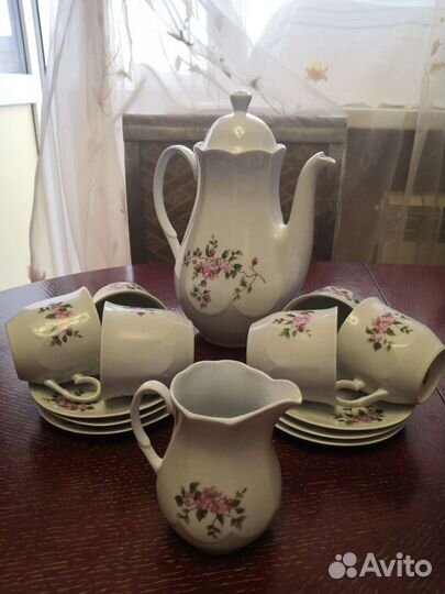 Чайно-кофейный сервиз, фарфор