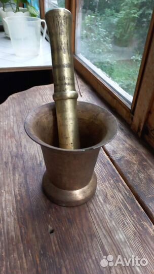 Ступка с пестиком латунь