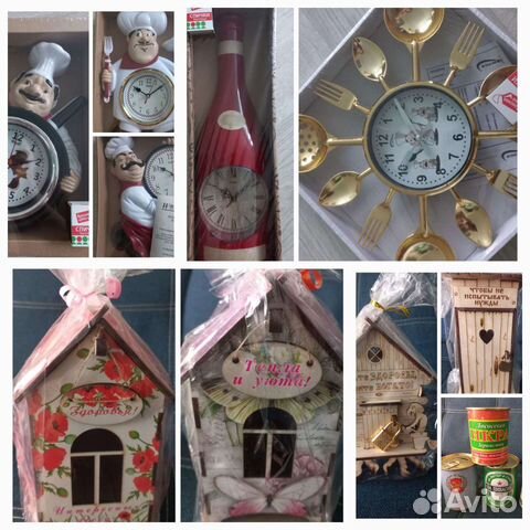 Часы, копилки, картины