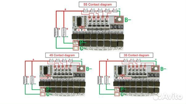 BMS 3S/4S/5S 100А