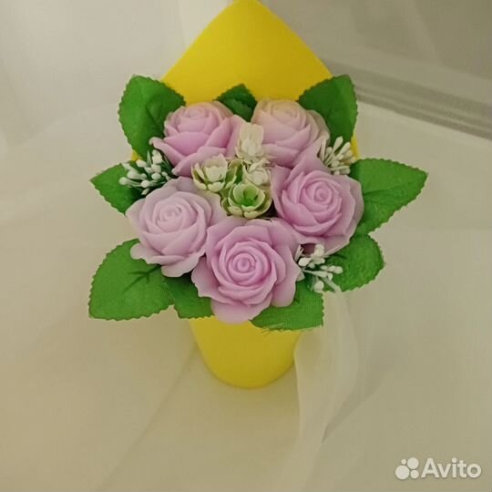 Букет из мыларучной работы на 8марта