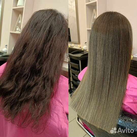 Кератиновое выпрямление волос кератин