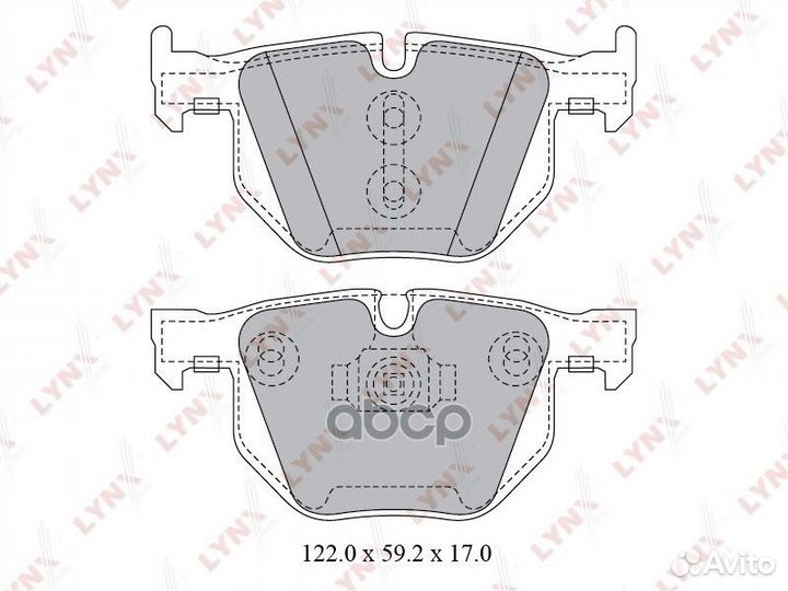 Колодки тормозные дисковые зад BD1428 lynxauto