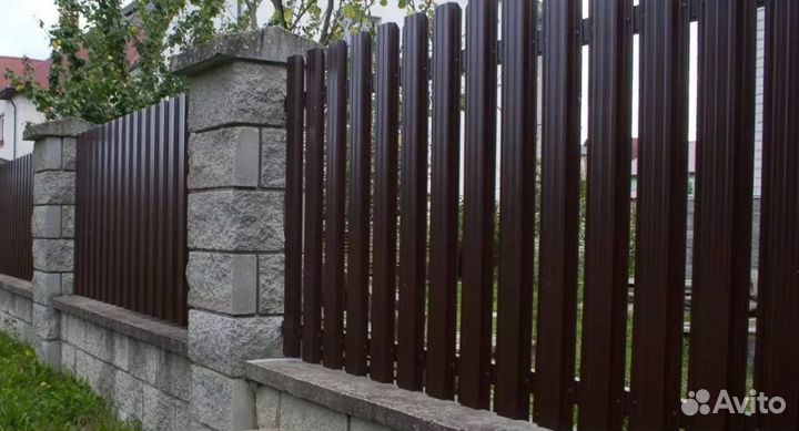 Забор металлический,ворота под ключ