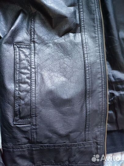 Кожаная куртка мужская 50 L фирма jack & jones