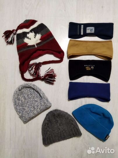 Шапки шерсть, флис Повязки флис