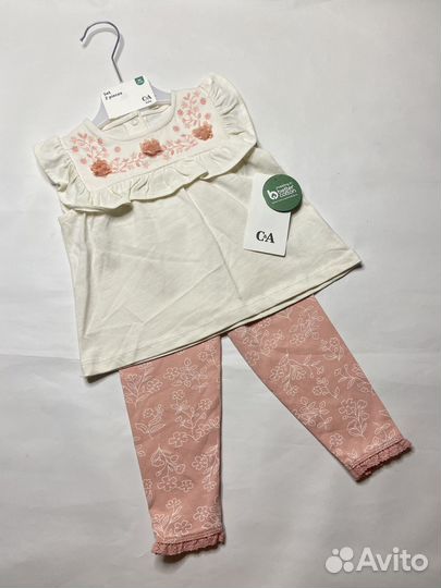 Летний комплект для девочки c&a 80