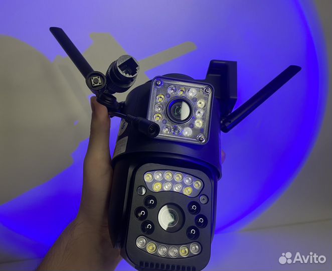 Камера видеонаблюдения с симкартой 4g 2 объектива