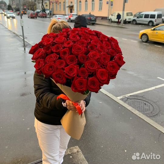 Розы 51 штука 70 см