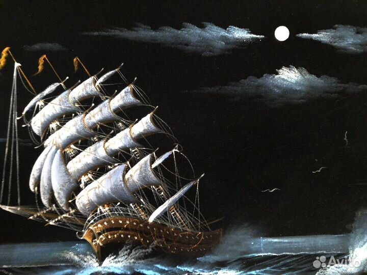 Картина маслом на холсте, бархатная