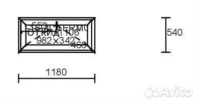 Окно на заказ, 1180*540