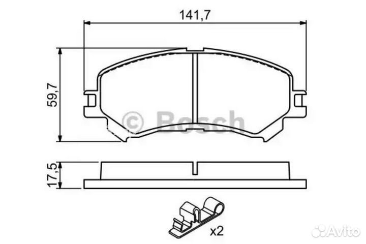 Bosch 0986494720 Колодки дисковые передние Nissan