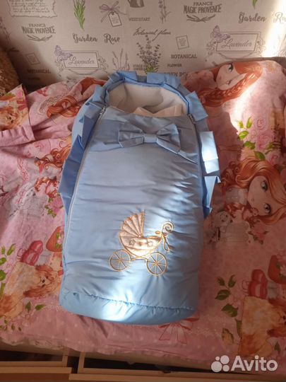 Конверт на выписку для мальчика зимний