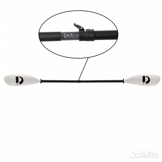 Весло для каяка/байдарки стеклопластиковое DSV FN