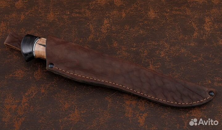 Нож Барракуда-2 сталь дамаск, рукоять черный граб