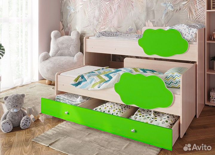 Кровать двухъярусная выкатная 