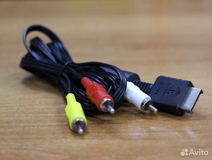 Видео-кабель AV тюльпаны PS1/PS2/PS3 OEM 1.8 метра