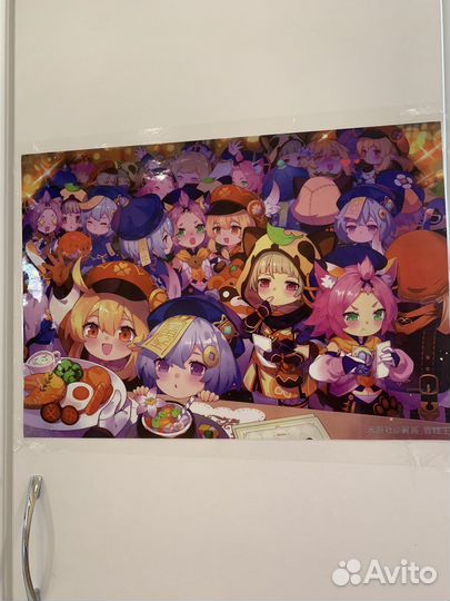 Большые плакаты геншин импакт и аниме