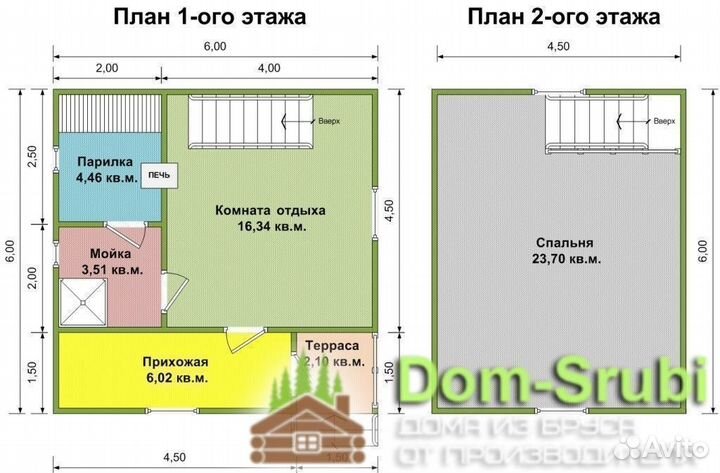 Плавск. Хорошая надёжная Баня из бруса Б-15 (6х6)