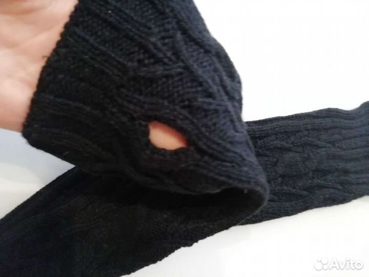 Перчатки вязаные женские длинные