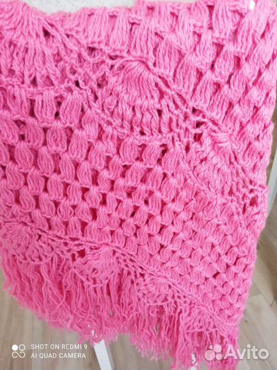 Платок шаль вязаная