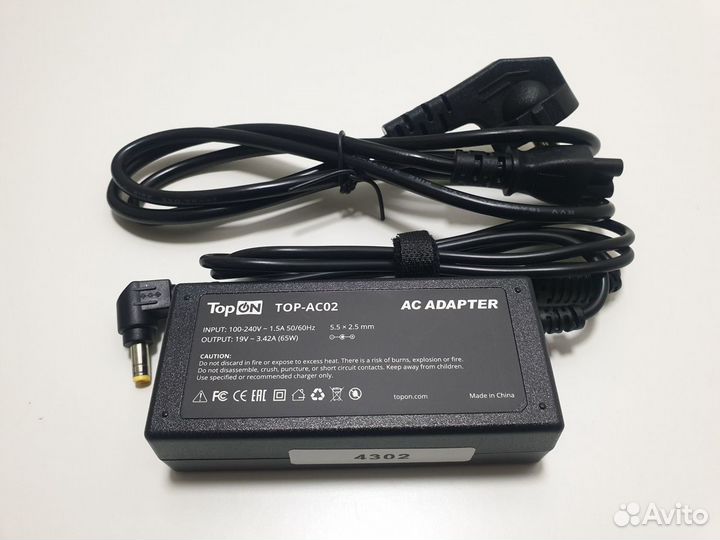 Блок питания для Asus 19V 3.42A 65W 5,5 x 2,5 mm