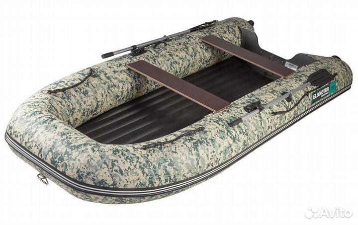 Лодка Gladiator E380S camo в кредит