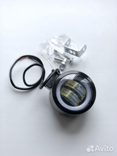 Led птф фары с дхо ангельские глазки 12-80V