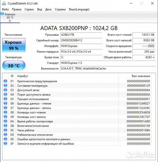 Жесткий диск SSD M.2 adata XPG SX8200 Pro, 1TB