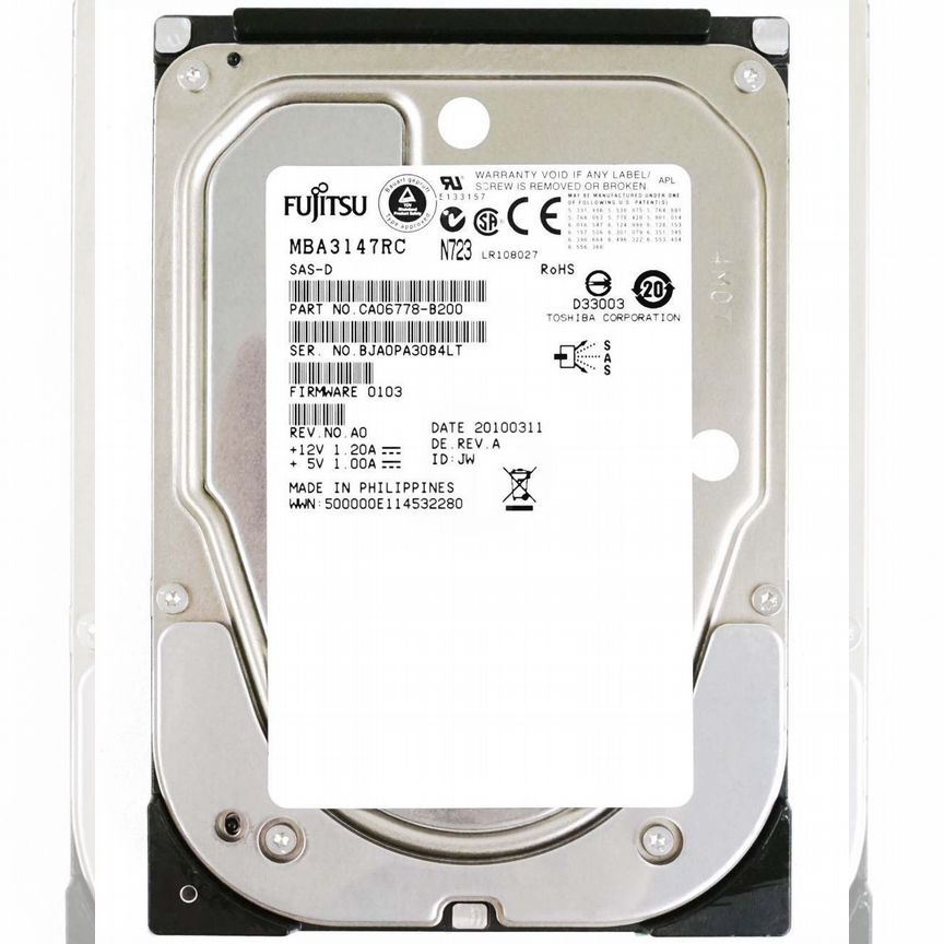 [MBA3147RC] Жесткий Диск Fujitsu 146gb Sas 3,5" Mba3147rc