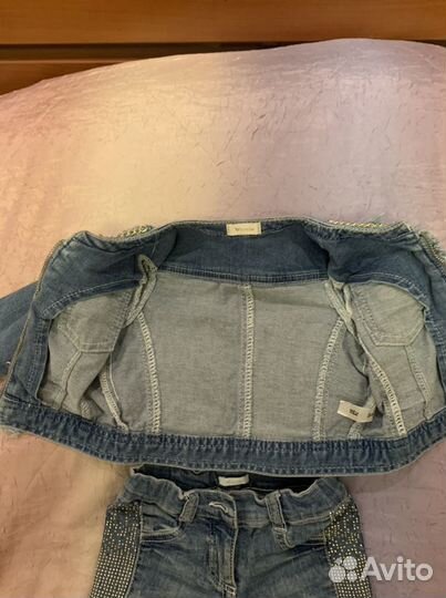 Джинсовый костюм на девочку