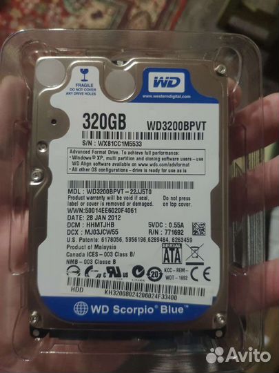 WD 320,2,5 внутренний жесткий диск для ноутов