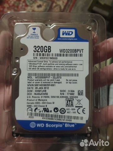 WD 320,2,5 внутренний жесткий диск для ноутов