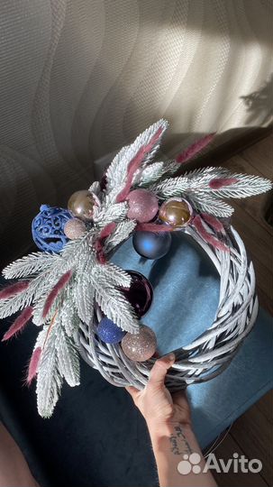 Новогодний венок на дверь