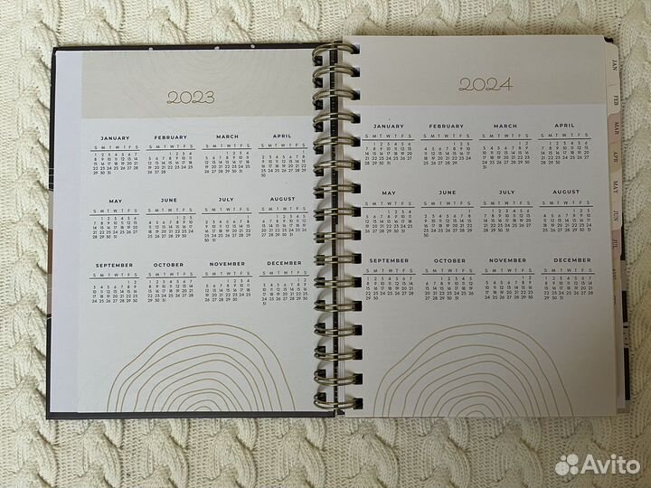Ежедневник планер с разделителями на год