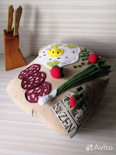 Декор кухни Подушка Завтрак Мужчины