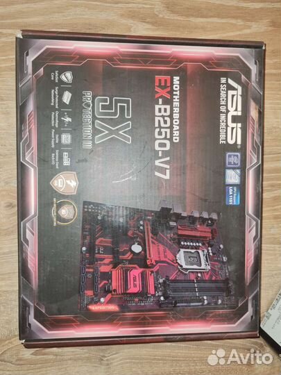 Материнская плата asus ex-b250-v7 + процессор i3