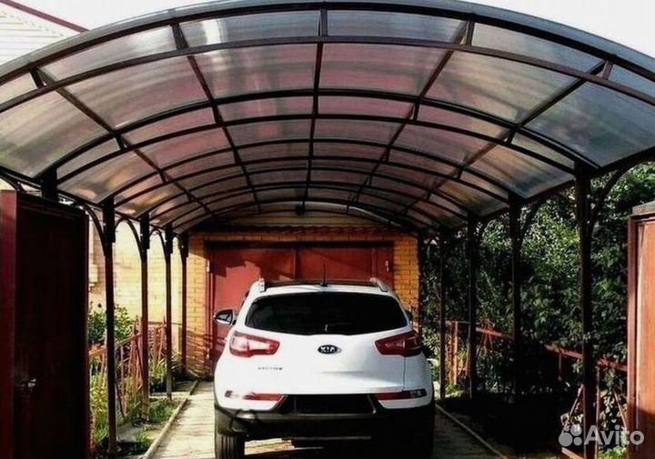 Навесы из поликарбоната под ключ