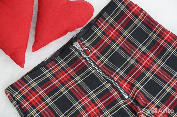 Брюки клетка zara маркировка S