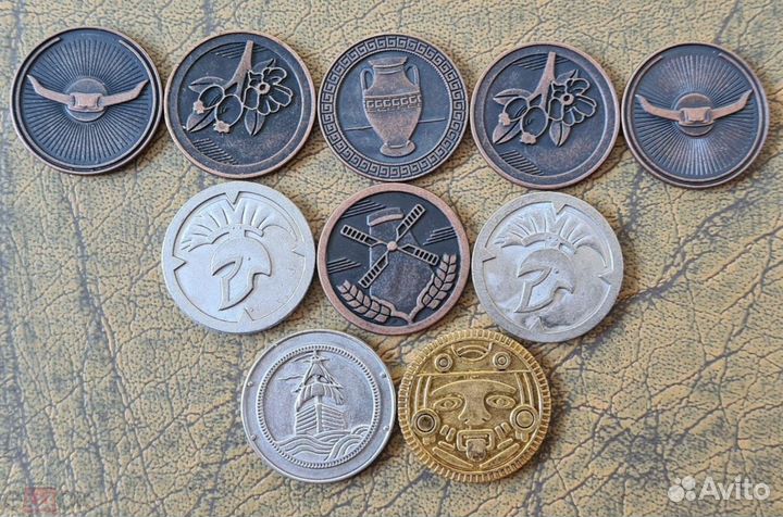 Жетоны разных стран + жетоны Пятёрочка, Магнит