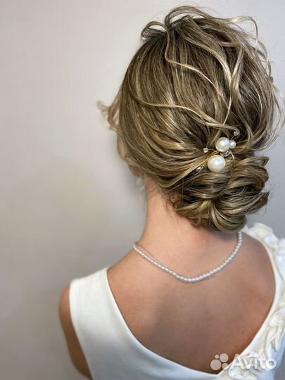 Свадебные прически, вечерние, локоны, макияж