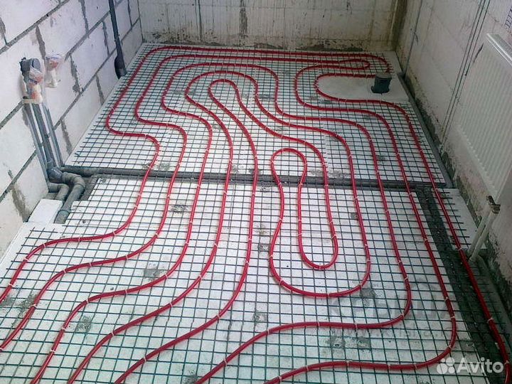 Монтаж / Теплый пол / Водяной / Пол