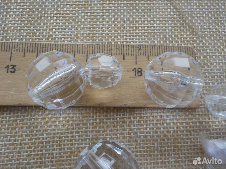Бусы пластик хрусталь горный времён СССР