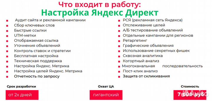 Создание сайтов Продвижение сайтов Реклама Яндекс