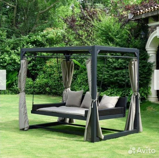 Садовые качели пергола